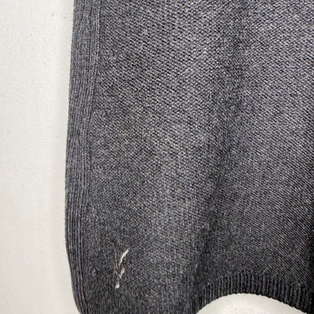 IBEX Merino Wool Kurta Sweater Black Grey Cowlneck Extra Fine Knit Top Large - Picture 4 of 6